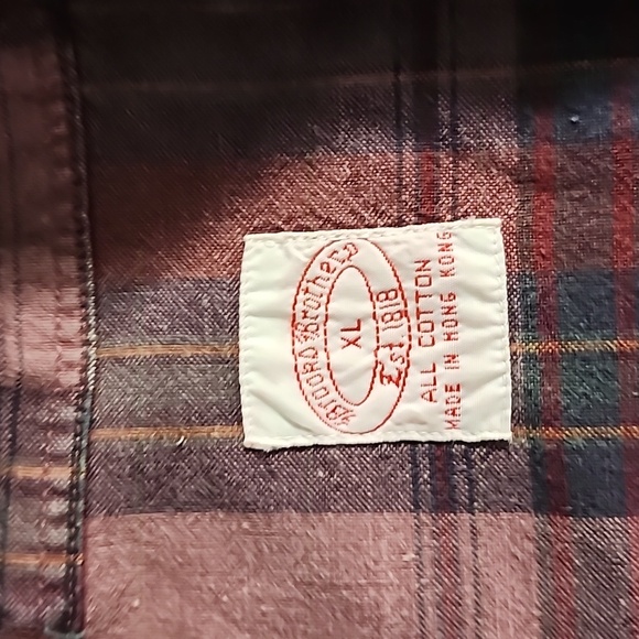 🔴 🔚🔜 SALE Vintage Brooks Brothers Plaid Button Down Longsleeve Shirt - Picture 3 of 8
